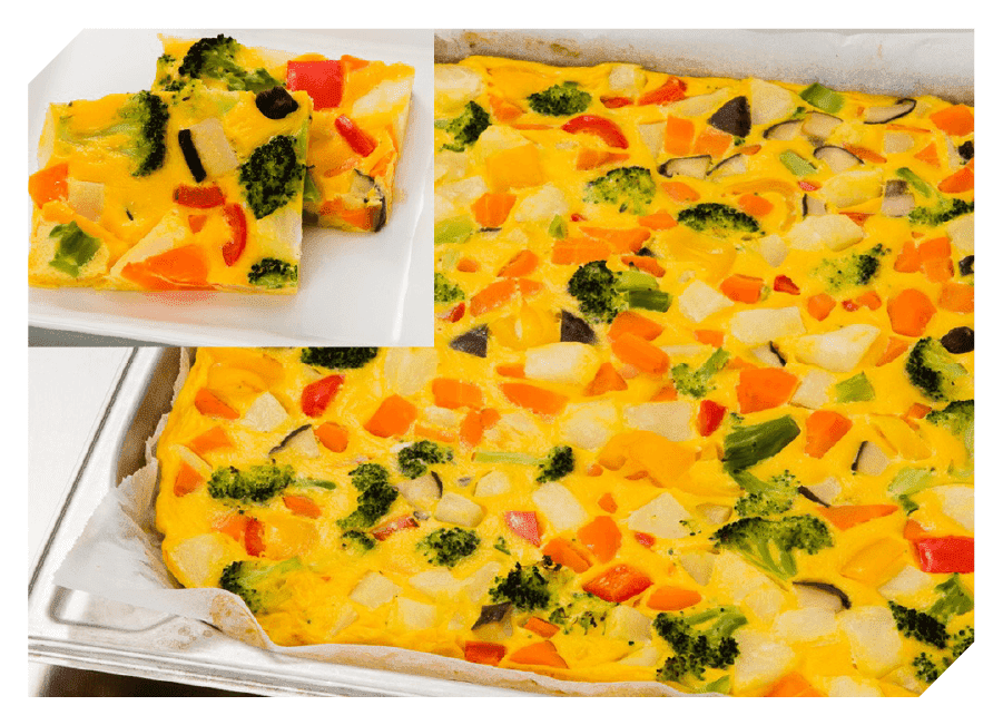 野菜たっぷり卵焼き スチコンレシピ | 画像