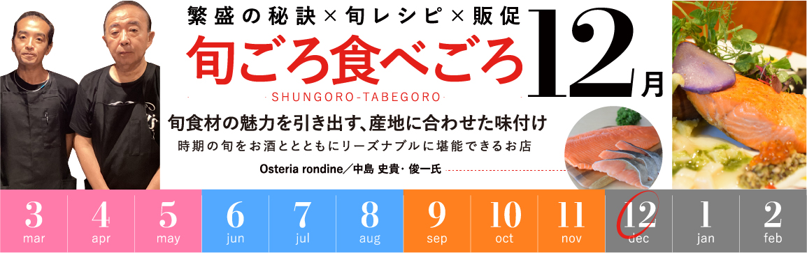 12月「旬食材の魅力を引き出す、産地に合わせた味付け  」【販促カレンダー】