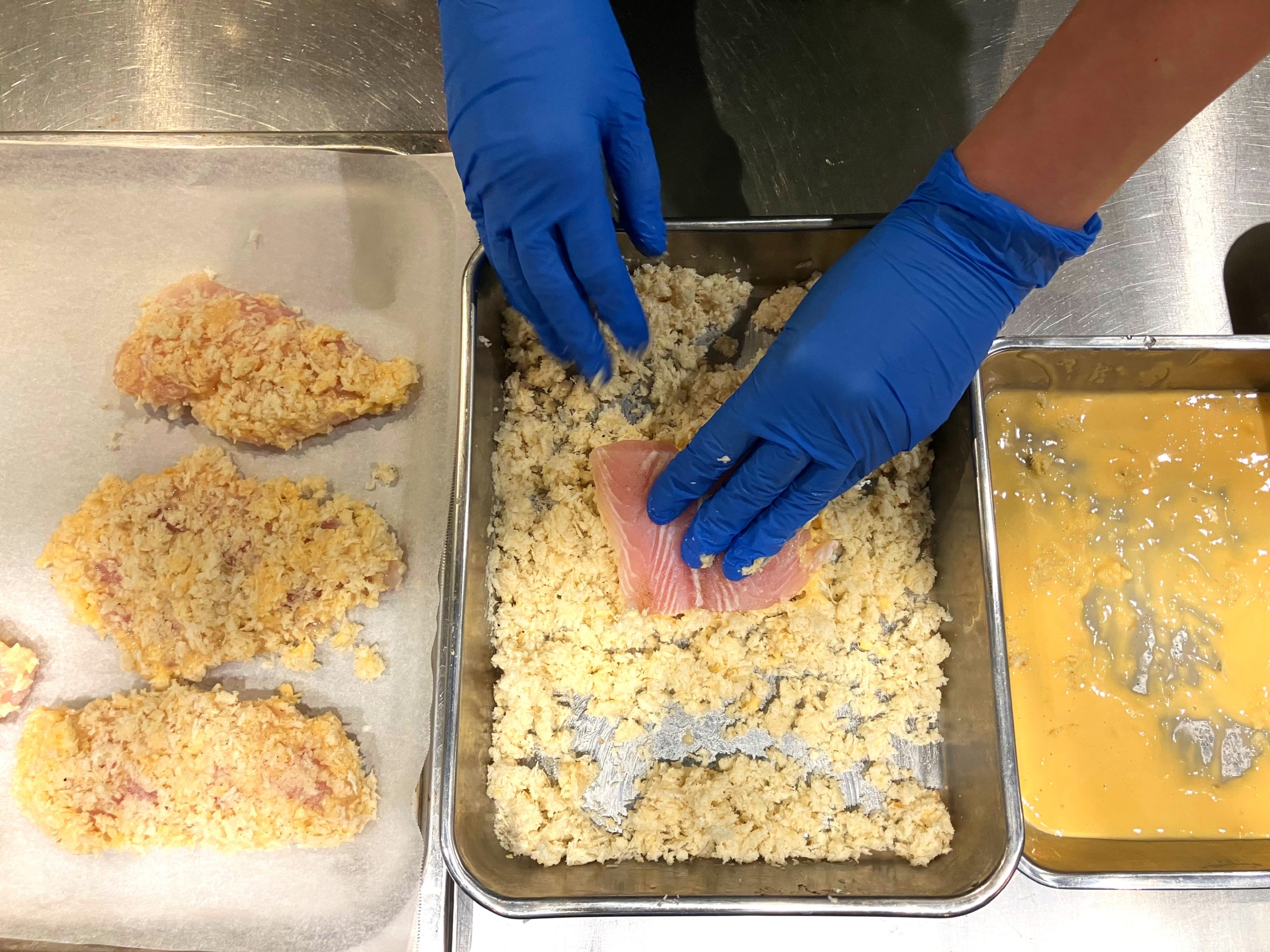 白身魚のミラノ風カツレツ作り方