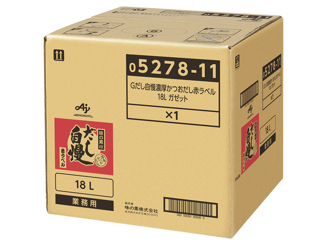 たた商品 だし自慢」濃厚かつおだし赤ラベル18Lガゼット | 商品情報 | 味の素
