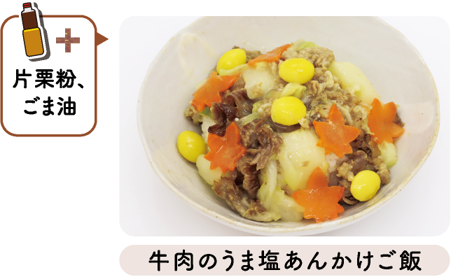 牛肉のうま塩あんかけご飯