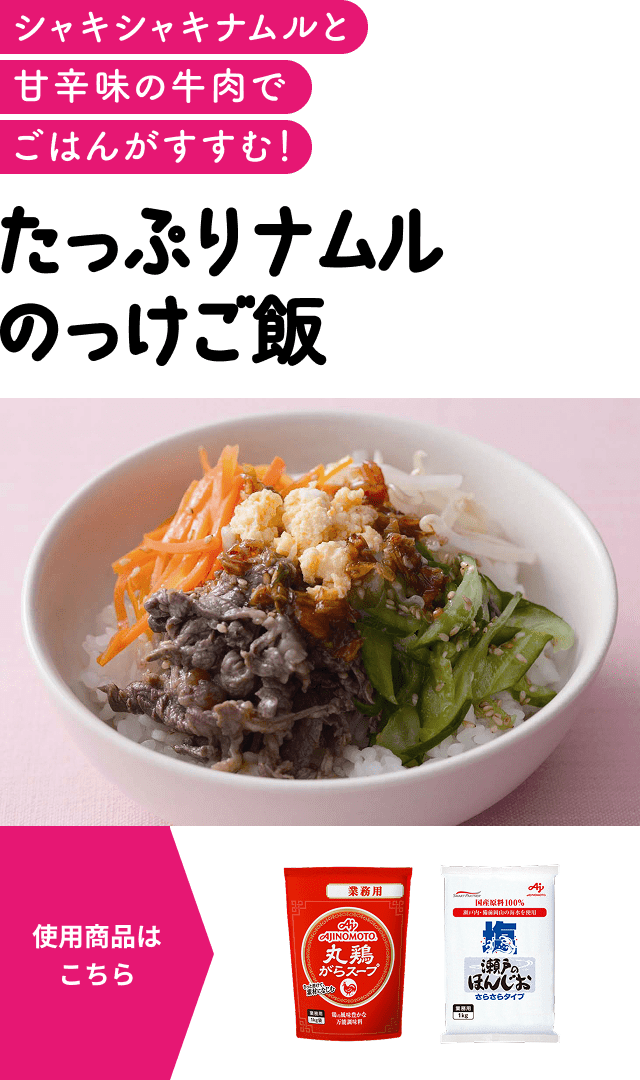 たっぷりナムルのっけご飯