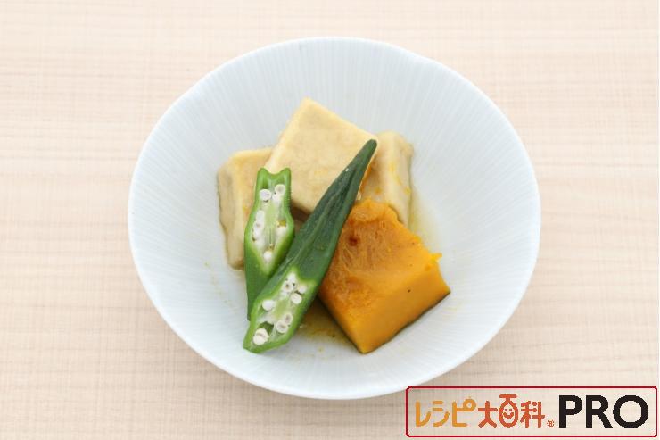 高野豆腐と夏野菜の含め煮〈病院・高齢者施設向け〉 | レシピ大百科PRO