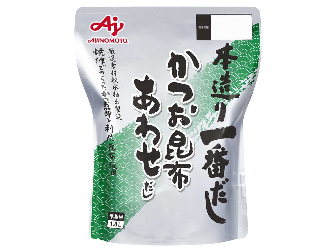 本造り一番だし」かつお昆布あわせだし1．8L袋 | 商品情報 | 味の素